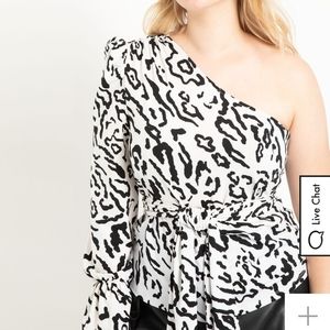 Eloquii One Shoulder Top with Belt sz 14/16